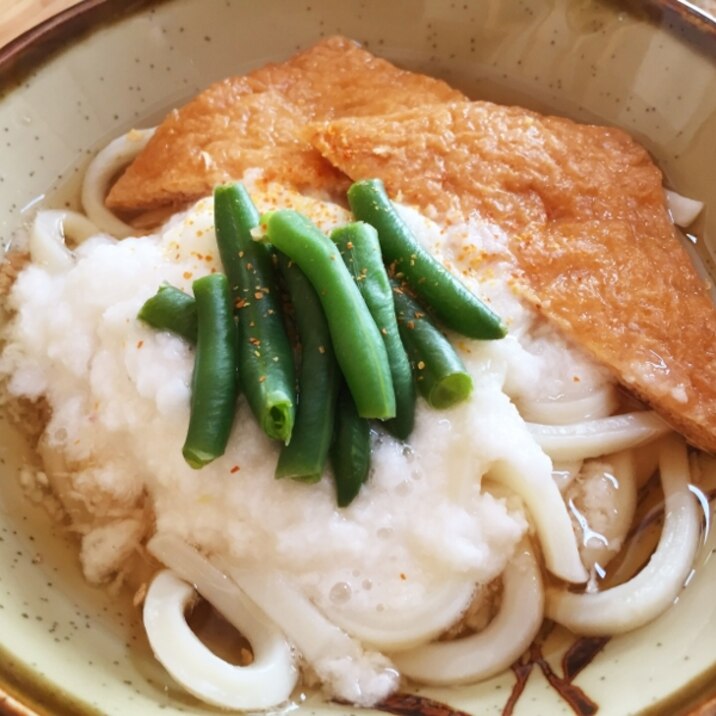 長イモとろろのきつねうどん